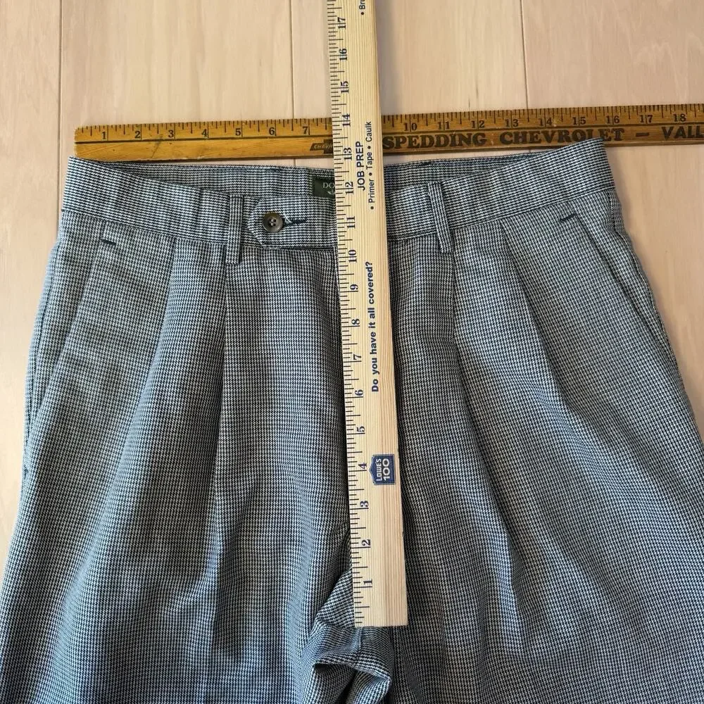 Vintage Dockers Pleated Pants 31 Multicolor Houndstooth 90s New York Luxury